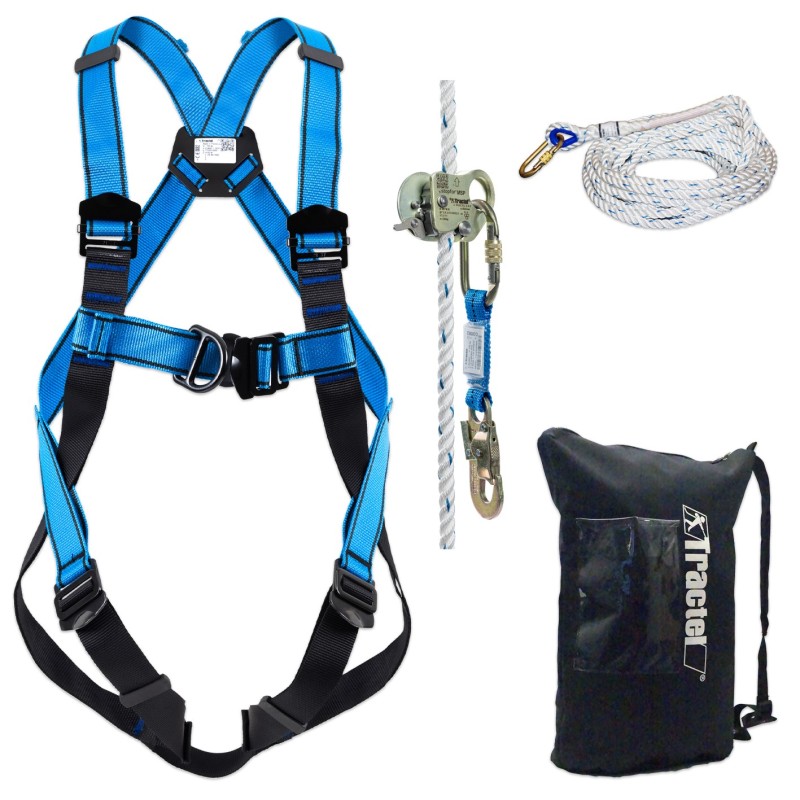 Kit couvreur avec corde de 10 à 20 mètres - Tractel