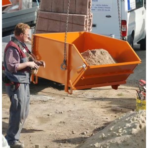 Conteneur pour matériaux de construction BTP orange