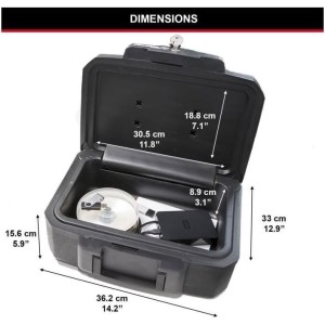 Coffre fort 4.9L anti feu et étanche à code, triple protection