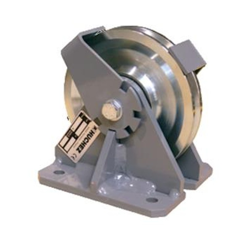 Poulies de renvoi fixes avec chapes en équerre pour câble 4 à 20 mm