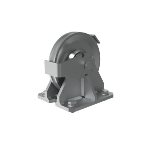 Poulies de renvoi inox fixes avec chapes en équerre inox