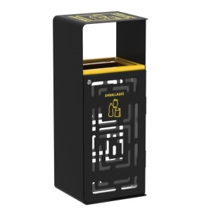 Corbeille 110L anti-nuisibles à poser ou à fixer pour emballages