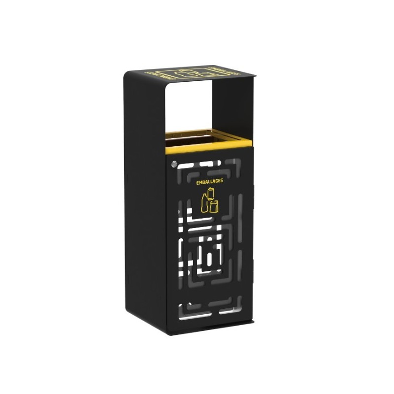 Corbeille 110L anti-nuisibles à poser ou à fixer pour emballages