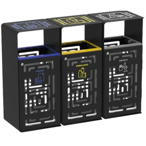 Corbeille 110L anti-nuisibles à poser ou à fixer pour emballages