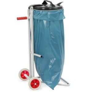 Collecteur de déchets pour sac de 120 litres sur roues