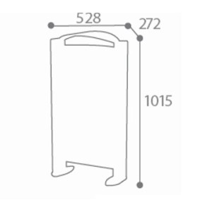 Corbeille Vigipirate sur pied ARKEA 60L - Rossignol