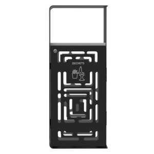 Corbeille 110L anti-nuisibles à poser ou à fixer pour déchets