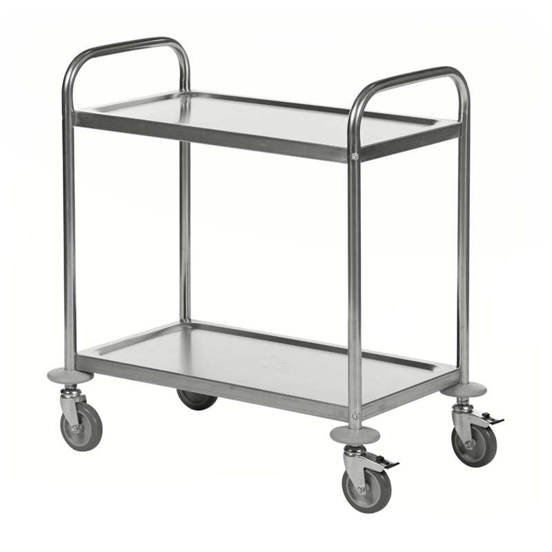 Chariot inox 2 tablettes