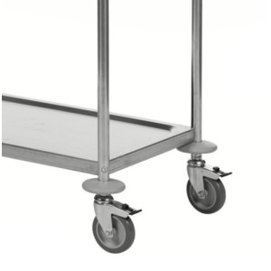Chariot inox 2 tablettes