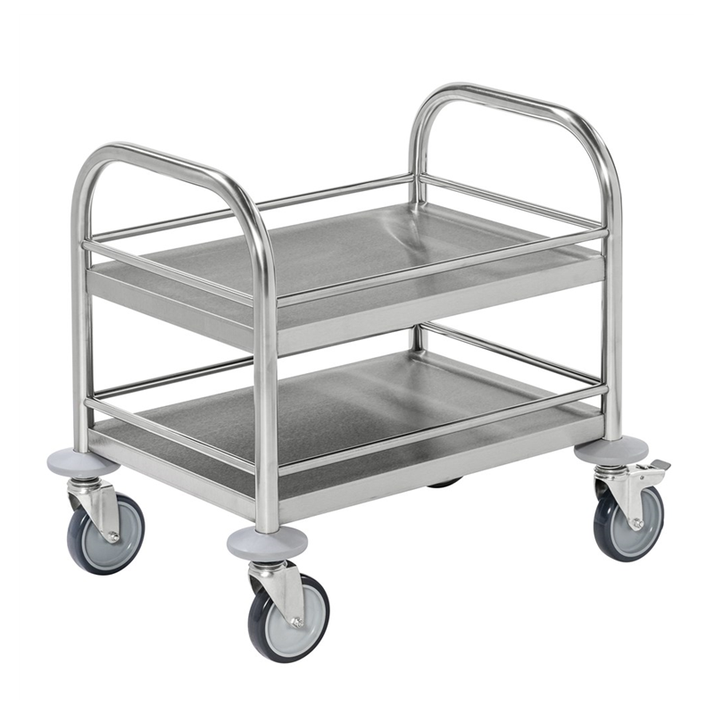 Chariot inox 2 étagères pour école primaire