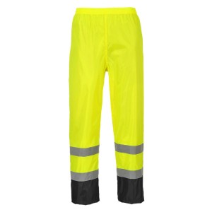 Pantalon de pluie haute visibilité bicolore jaune