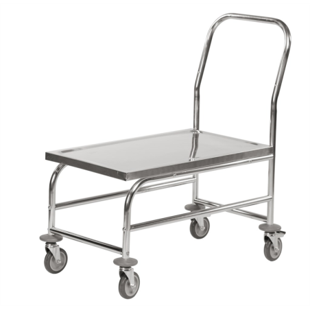 Chariot inox 1 dossier - Hauteur de la plate forme 470 mm