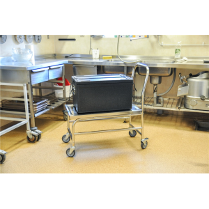 Chariot inox 1 dossier - Hauteur de la plate forme 470 mm