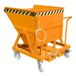 Benne basculante pour matériaux en vrac et déchets industriels - Bauer - orange