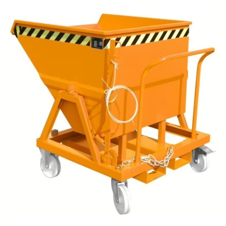 Benne basculante pour matériaux en vrac et déchets industriels - Bauer - orange