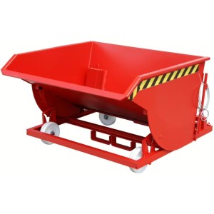 Benne à copeaux avec écoulement de liquides - Bauer - rouge