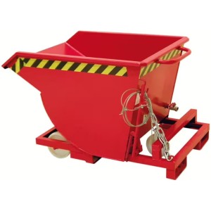 Benne à copeaux avec écoulement de liquides - Bauer - rouge