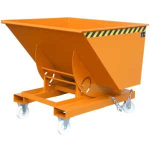 Benne basculante à mécanisme dérouleur de 500 à 1500 litres sur roulettes