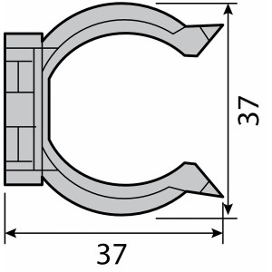 Clip pour tube diamètre 28