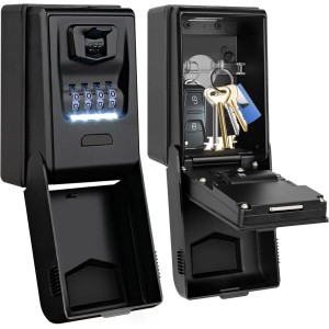 Boite à clés Rétroéclairée Sécurisée Extérieure noir