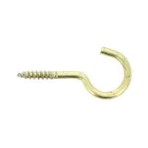 Crochets d'armoire vis à bois laiton