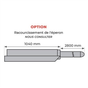 Eperon charge cylindrique 510 kg pour chariot élévateur