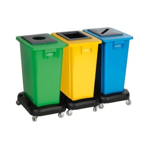 Collecteur de déchets rectangulaire 80 litres