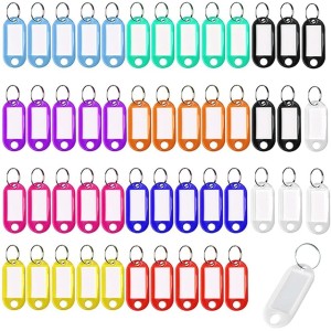 Lot de 50 Porte-clés Étiquette, 5 x 2,2 cm