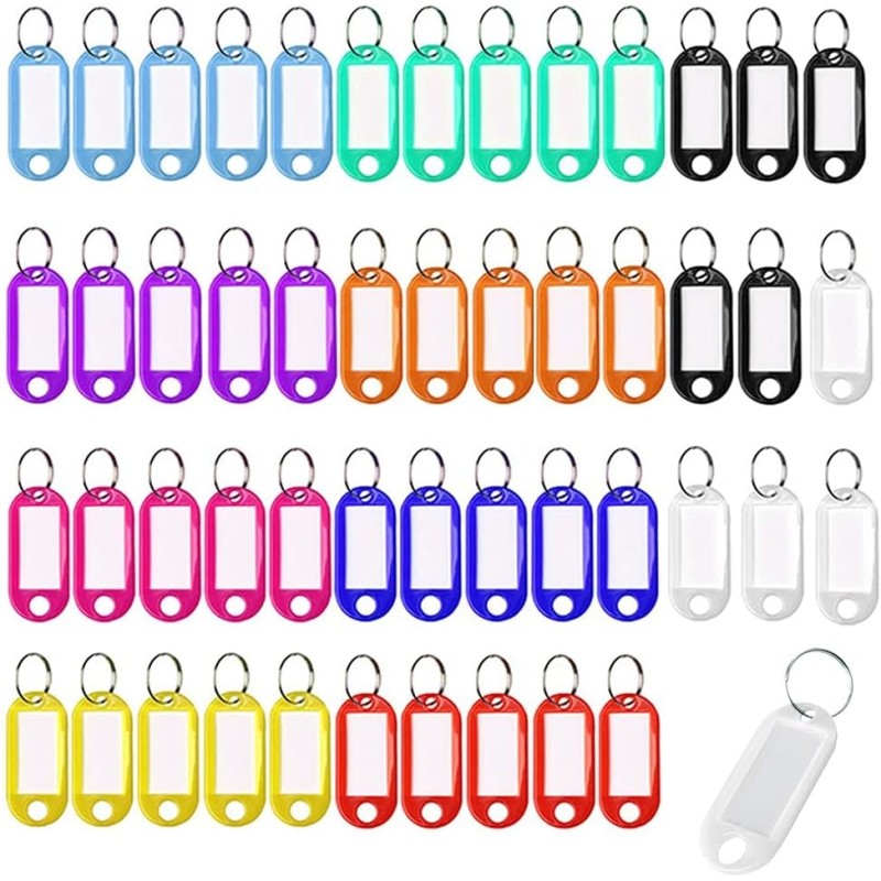 Lot de 50 Porte-clés Étiquette, 5 x 2,2 cm Lot de 50 Porte-clés Étiquette, 5 x 2,2 cm