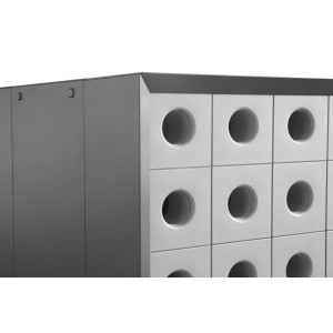 Encastrement insonorisé pompe à chaleur en acier prélaqué