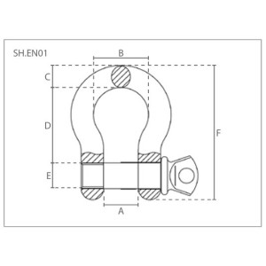 Manilles lyres avec boulon à visser de 1 à 35 T