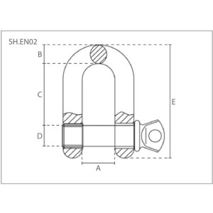 Manilles droites avec boulon à visser de 1 à 35 T