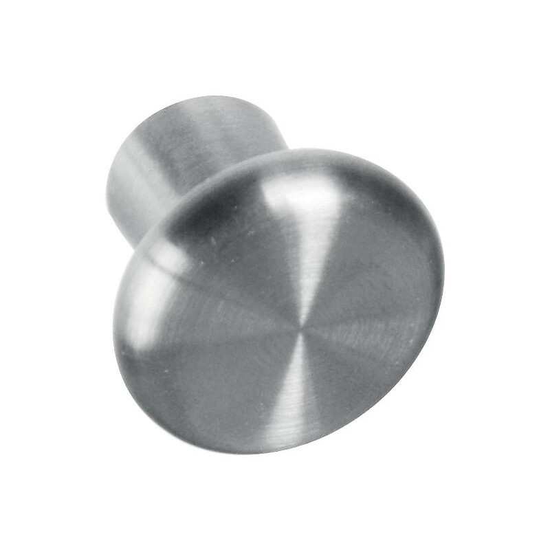 Bouton champignon plat inox brossé hauteur 20 mm Bouton champignon plat inox brossé hauteur 20 mm