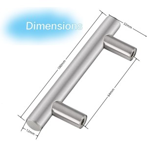 Lot de 2 Poignées de Meuble Cuisine entraxe 64 mm Lot de 2 Poignées de Meuble Cuisine entraxe 64 mm