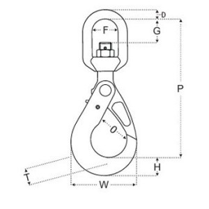 Crochet automatique grade 100 à émerillon