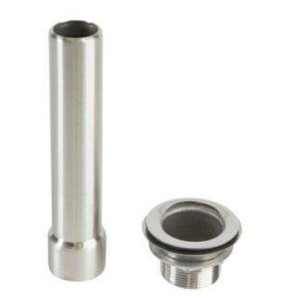 Ensemble surverse avec bonde 1'1/2 - Inox 304 hauteur 170 mm