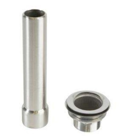 Ensemble surverse avec bonde 1'1/2 - Inox 304 hauteur 170 mm