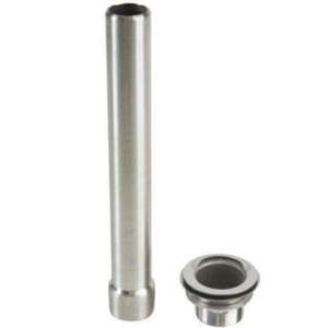 Ensemble surverse avec bonde 1'1/2 - Inox 304 hauteur 270 mm