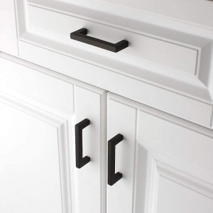 10 Poignées de Placard inox 133 mm - Noir