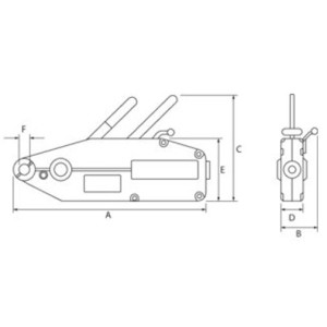 Treuil à câble passant type GP