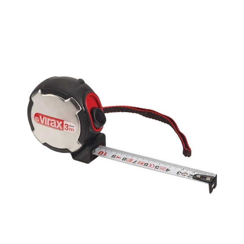 Mètre ruban 3 ou 5m avec clip ceinture - VIRAX