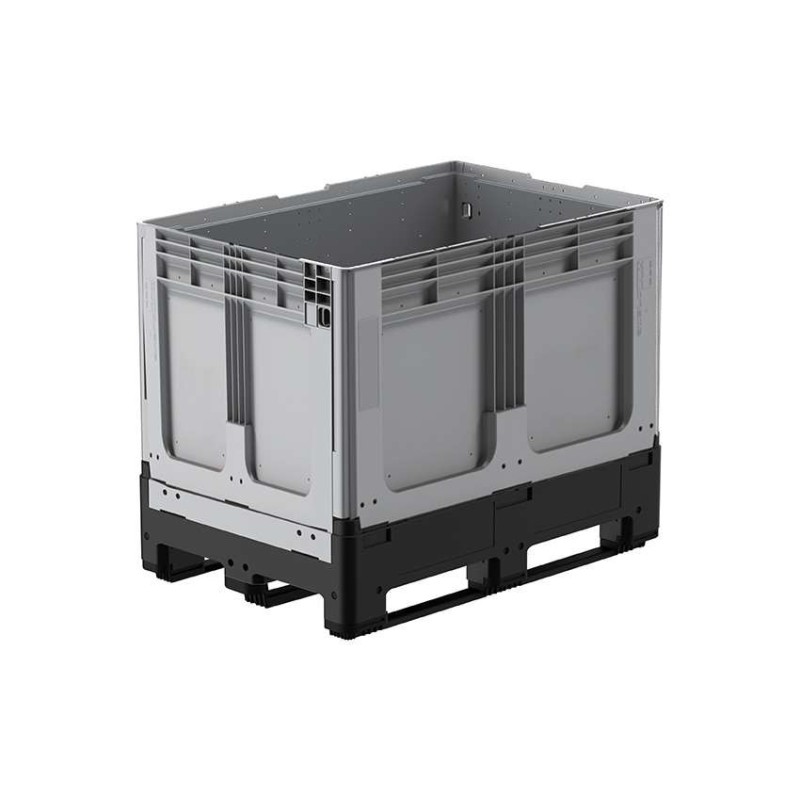 Caisse palette 1200x800x958mm repliable fermée avec 3 semelles