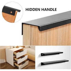 Lot de 10 Poignées 128 mm de Cuisine Noir