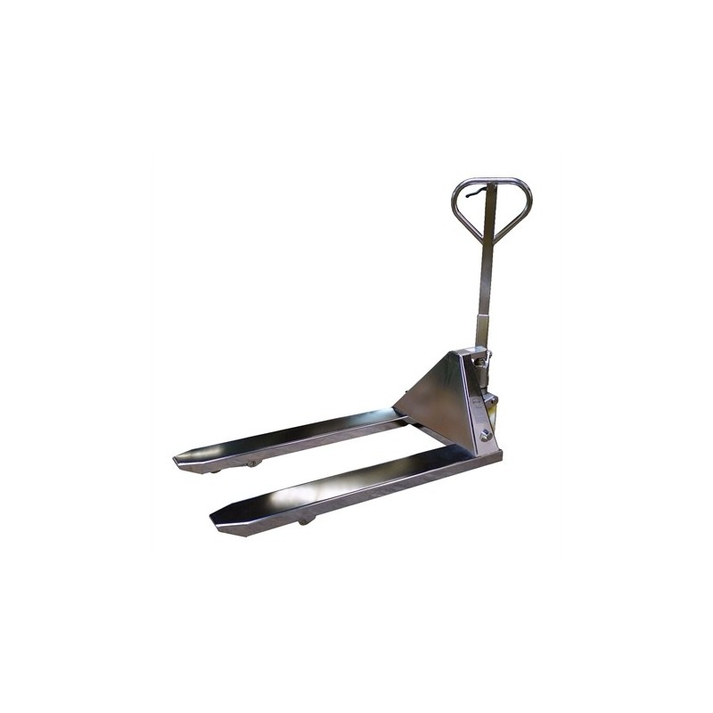 Transpalette manuel large inox 316 capacité 2500 kg