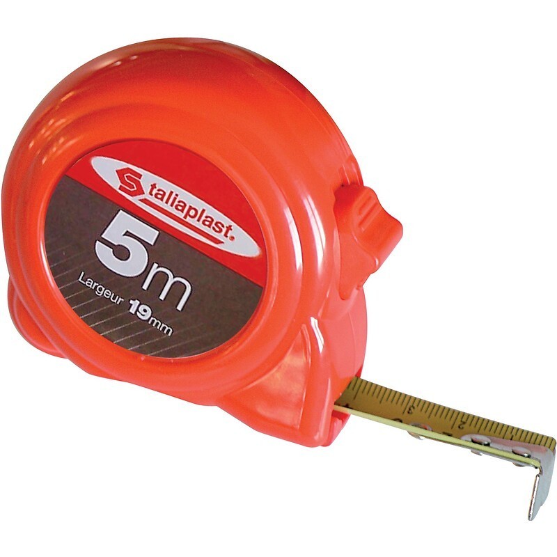 Mesure boîtier rouge fluo 19 mm - 5 m - TALIAPLAST