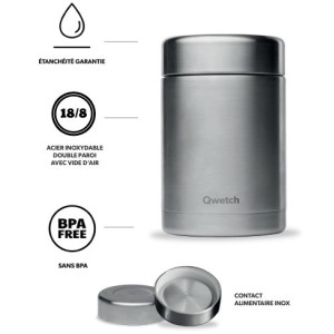Boîte repas 600ml isotherme Inox