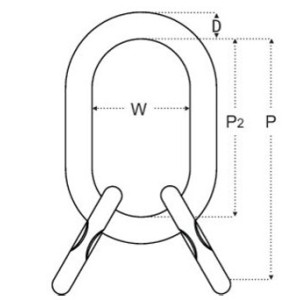Maille de tête pour élingue 3/4 brins Grade 100
