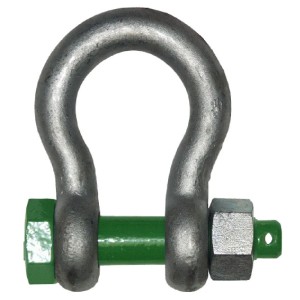 Manille lyre à axe boulonné goupillé