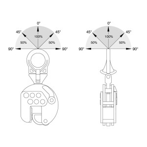 Pince de levage vertical réglable 3T