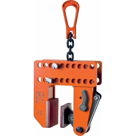 Pince de levage vertical réglable et protection marquage